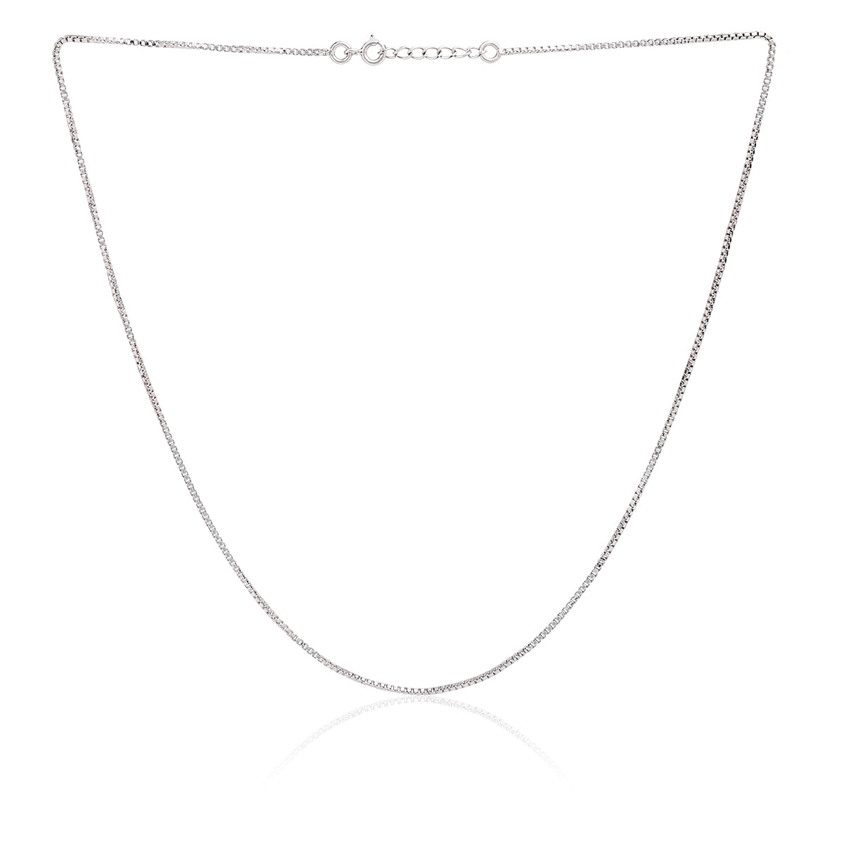 Sterling silver Round Cut Shape Solitaire pendant with Box chain