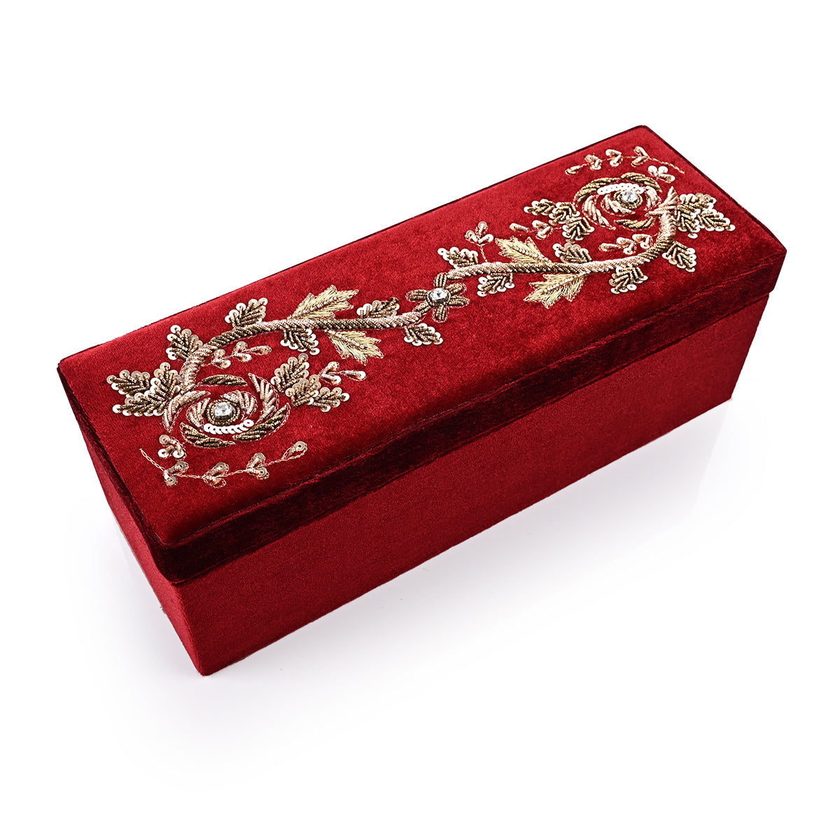 Maroon velvet Chooda Box | chooda box