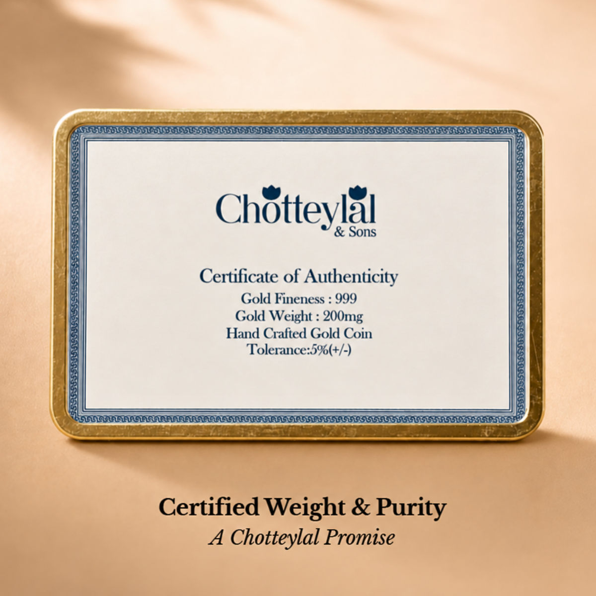 A Golden Gesture - 200mg Gold Coin with Card