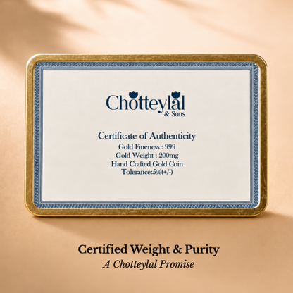 A Golden Gesture - 200mg Gold Coin with Card