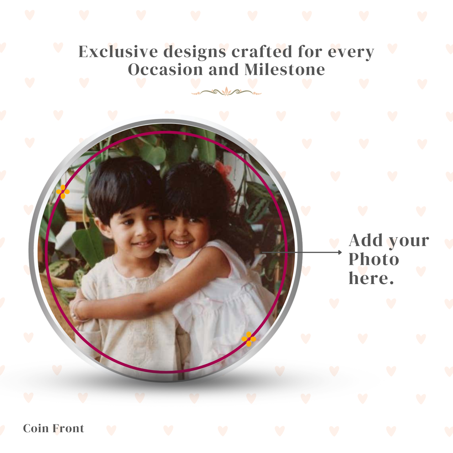 Before Instant Delivery, There Was You – Personalised Photo Silver Coin Raksha Bandhan Gift