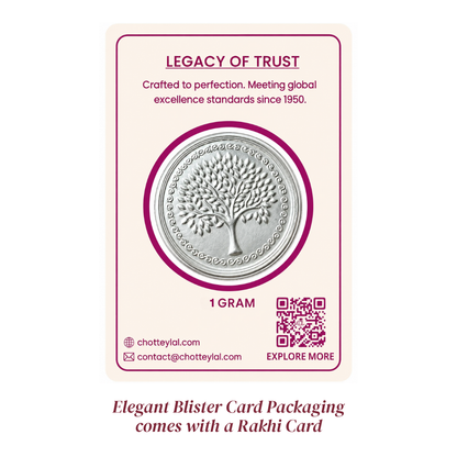 999 Pure Silver 1 Gram Banyan Tree Silver Coin