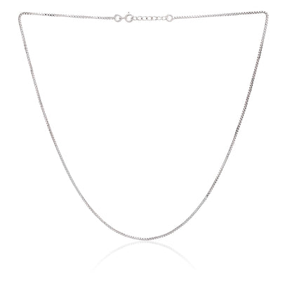 Sterling silver Round Cut Shape Solitaire pendant with Box chain