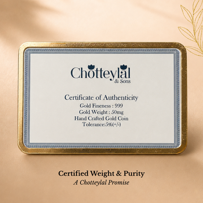 50mg 24K Gold Rose Coin – Premium Gift Box