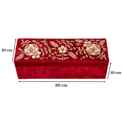 Maroon Velvet Chooda Box | chura box