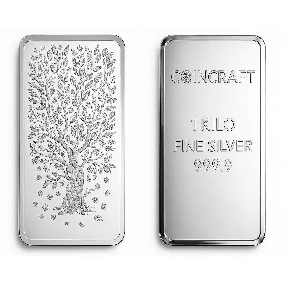 Banyan Tree, Bar shape, 1kg, 999 Pure Silver Coin