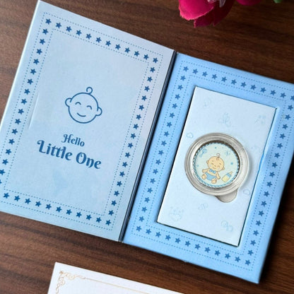 Baby Boy, Silver, Round Shape, 1 GM, 999 Purity Silver Coin