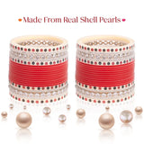 Pure Pearl Magnificient Stone Maroon Chooda