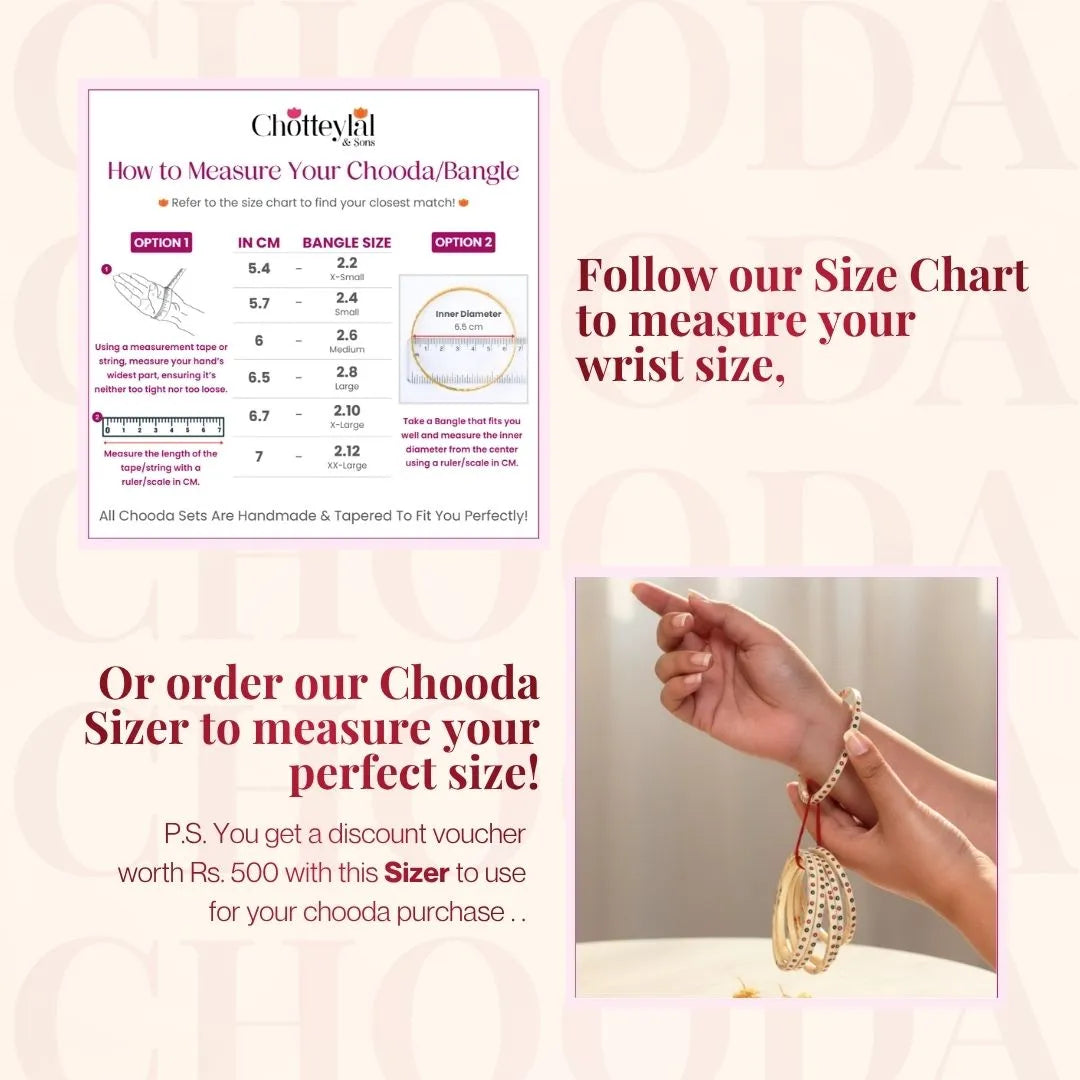 Chooda Sizer Set (Sizes 2.8–2.12) – Find Your Perfect Size