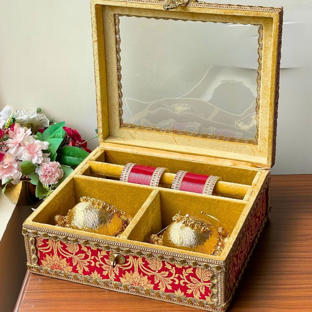 Premium Chooda Box & Cover Combo Set for Bridal Ceremonies