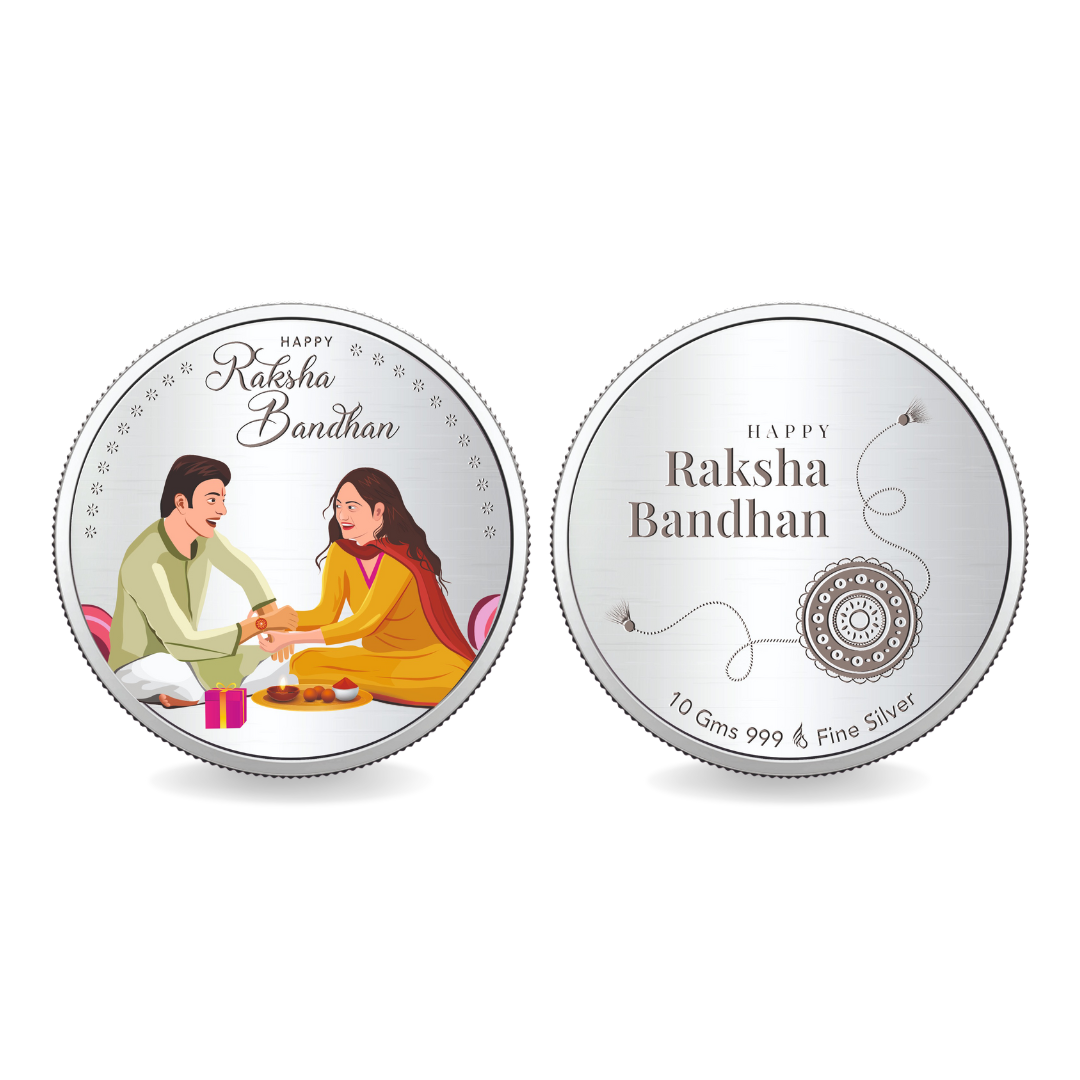 999 Purity Rakhi Coin in 10 grams
