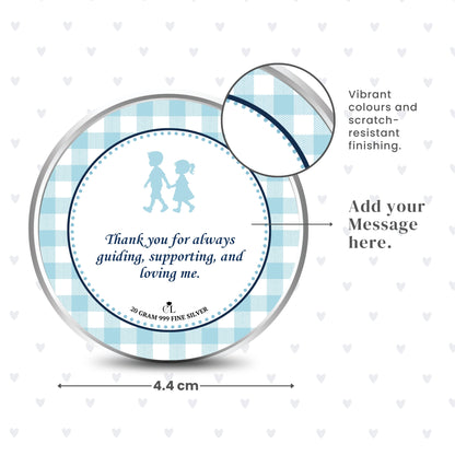 Happy Memories Personalised Raksha Bandhan Silver Coin Gift
