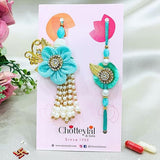 Pair Rakhi - Big Flower Design