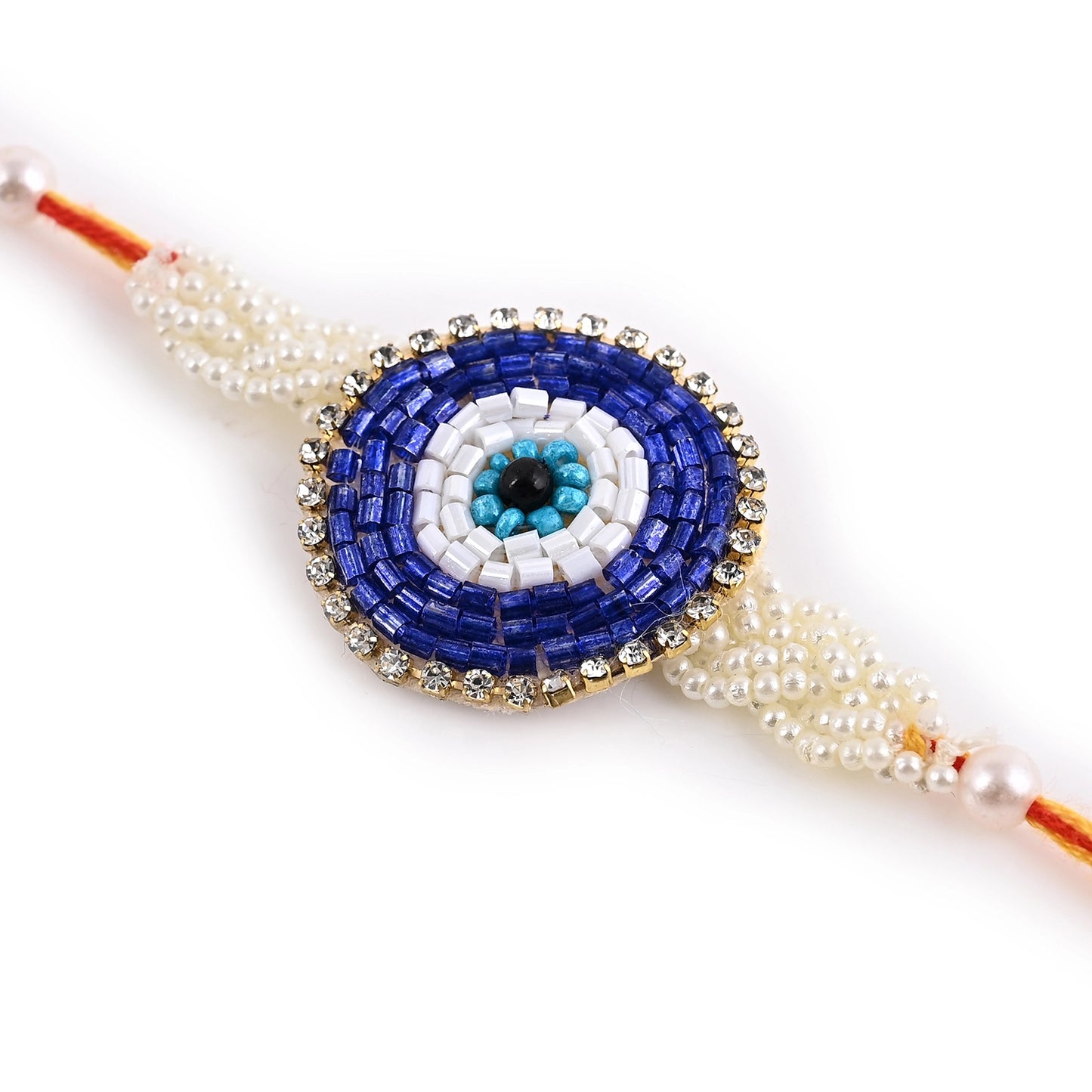 Pair Rakhi - Evil Eye  Rakhi  With Pearls