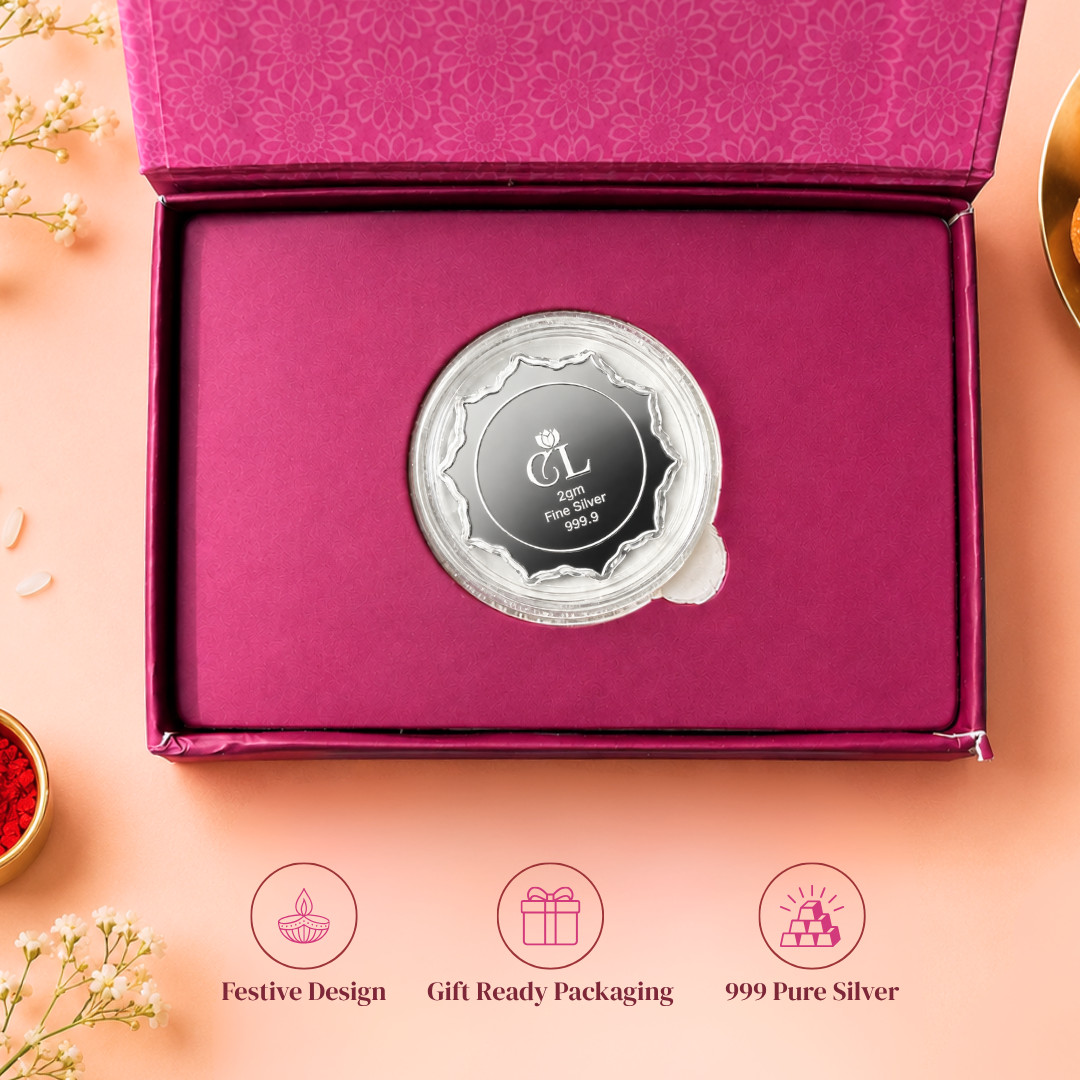 Premium 999 Pure Silver Coin Gift Box – Raksha Bandhan Special