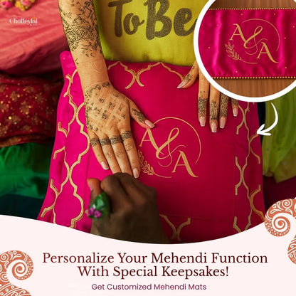 Green Mehndi Mat Customizable With Logo