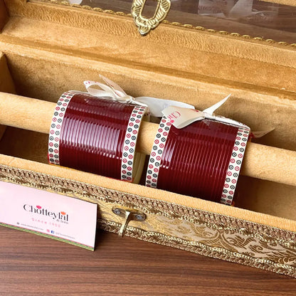 Traditional Golden Chooda Box for Wedding Ceremonies