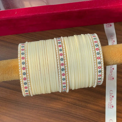 Semi Pearl Ivory Chooda Set of 31