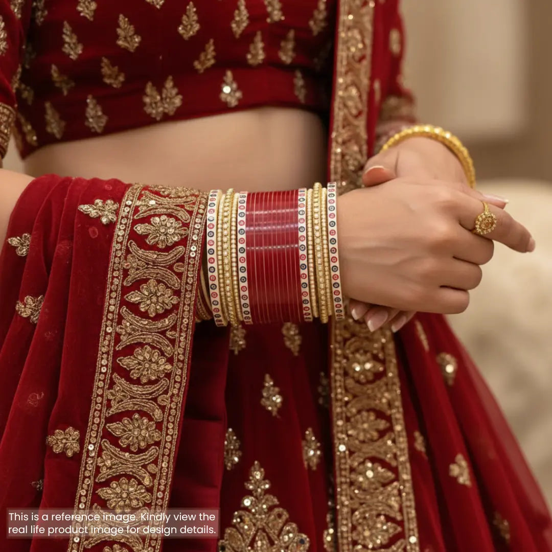 Pure Pearl Astonishing Dark Red Chooda