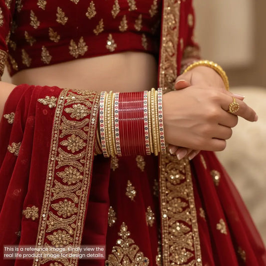 Pure Pearl Astonishing Dark Red Chooda