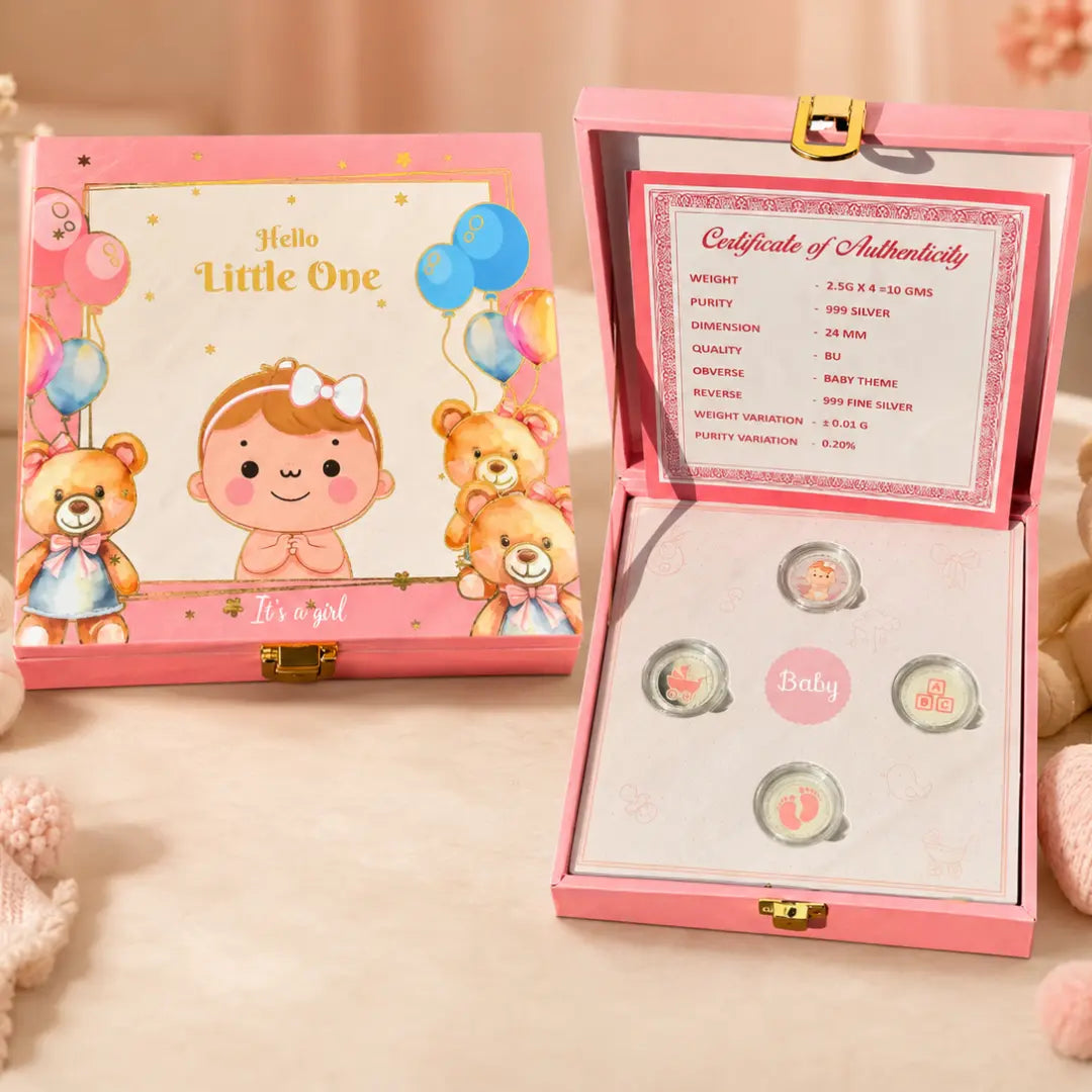 Hello Little Girl Premium 10g 999 Pure Silver Gift Set