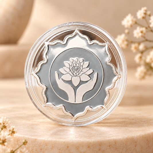 The Sacred Lotus – 50g 999 Silver Floral Coin