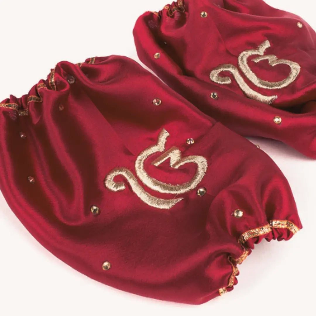 Elegant Satin Ik Onkar Maroon Chooda Cover | Chotteylal and Sons