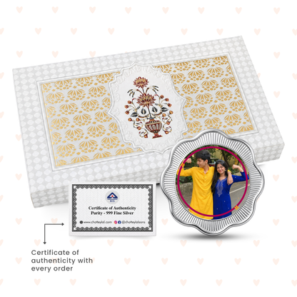 From Reels to Real Life – Personalised Photo Silver Coin Raksha Bandhan Gift