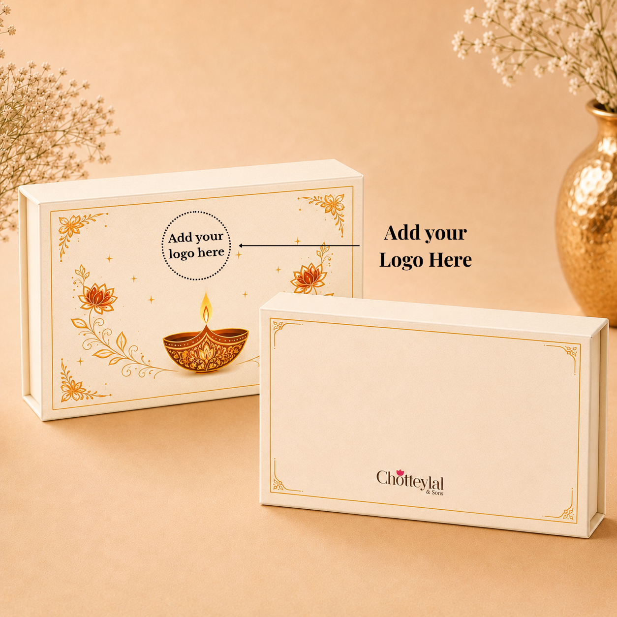 Auspicious Diya 30g Silver Coin Set - Add Logo/Message