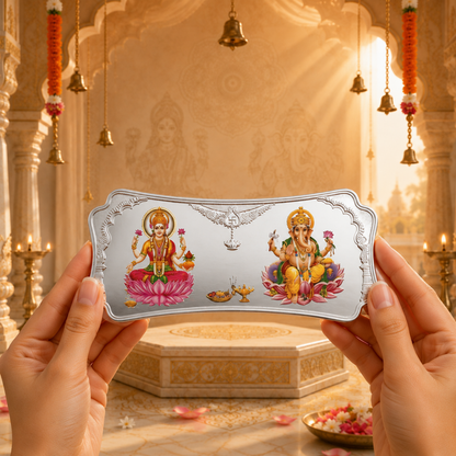 MMTC Stylised Lakshmi Ganesh 50 g 999 Pure Silver Bar
