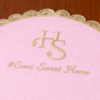 Elegant Hand Thaapa with Custom Logo and One-Line Message