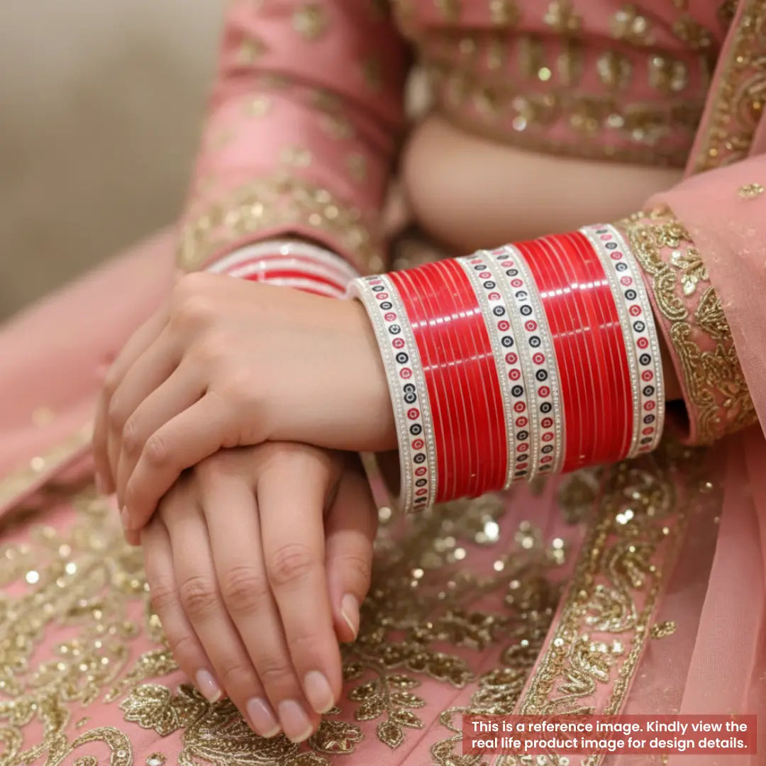 Pure Pearl Shimmer Elegance Red Chooda