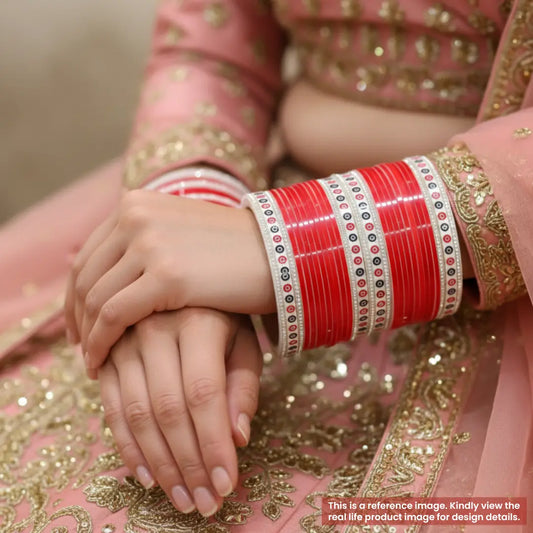 Pure Pearl Shimmer Elegance Red Chooda