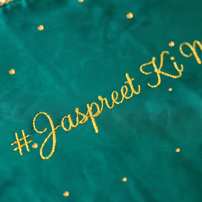 Green Mehndi Mat Customizable With 1 Line Text