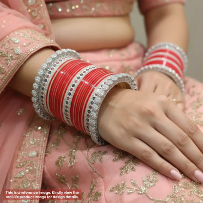 Pure Pearl Glamour Diamond Red Chooda