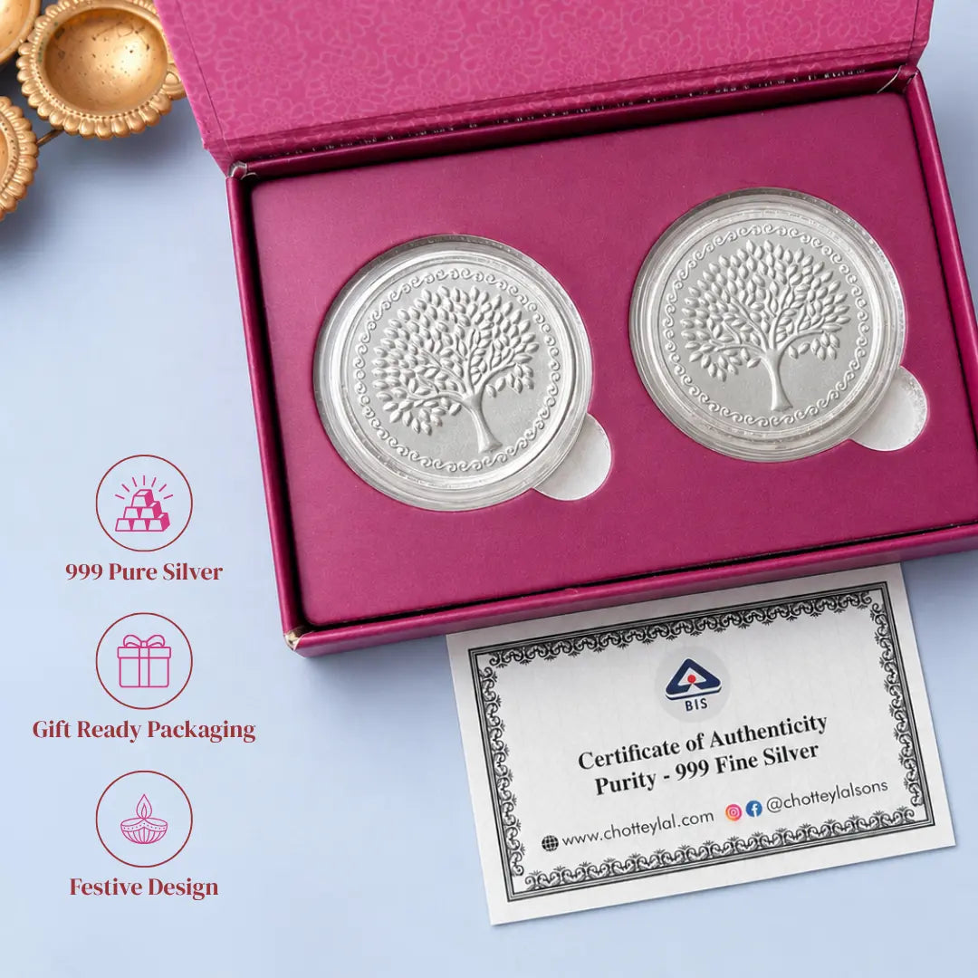 Festive 999 Pure Silver Coin Gift Set – Raksha Bandhan Special