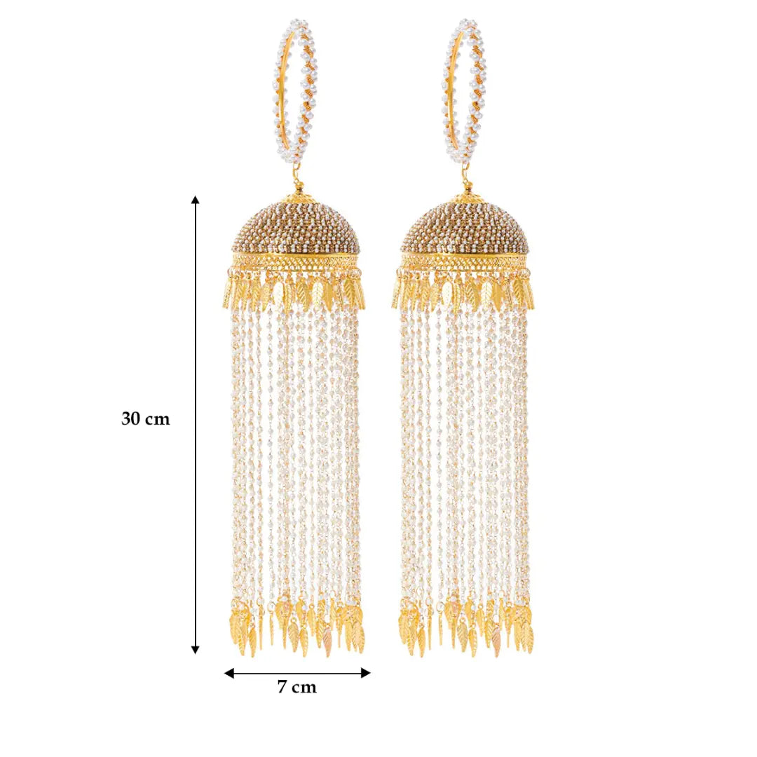 Golden Pearl Strings Long Bridal Kaleera