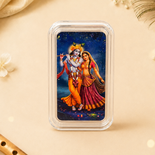 Shri Radha Krishna Ji, UV Printed, Bar Shape, Single (20 g)