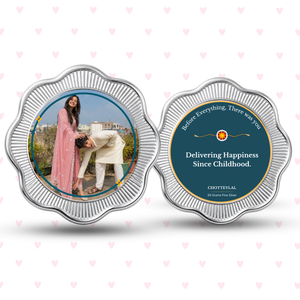 Delivering Happiness Since Childhood – Personalised Photo Silver Coin Raksha Bandhan Gift