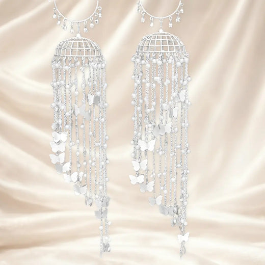 Alia Bhatt Inspired Pearl Panchi Silver Bridal Kaleera