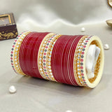 Pure Pearl Stylish Kundan Maroon Chooda