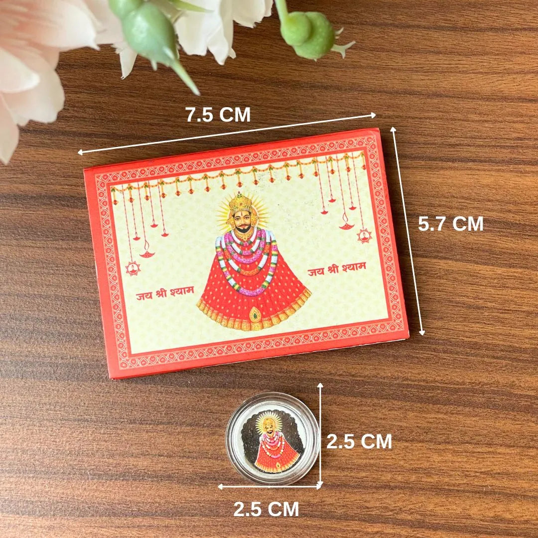 Khatu Shyam Ji, Silver, Round Shape, 1 GM, 999 Purity Silver Coin (Set of 10)