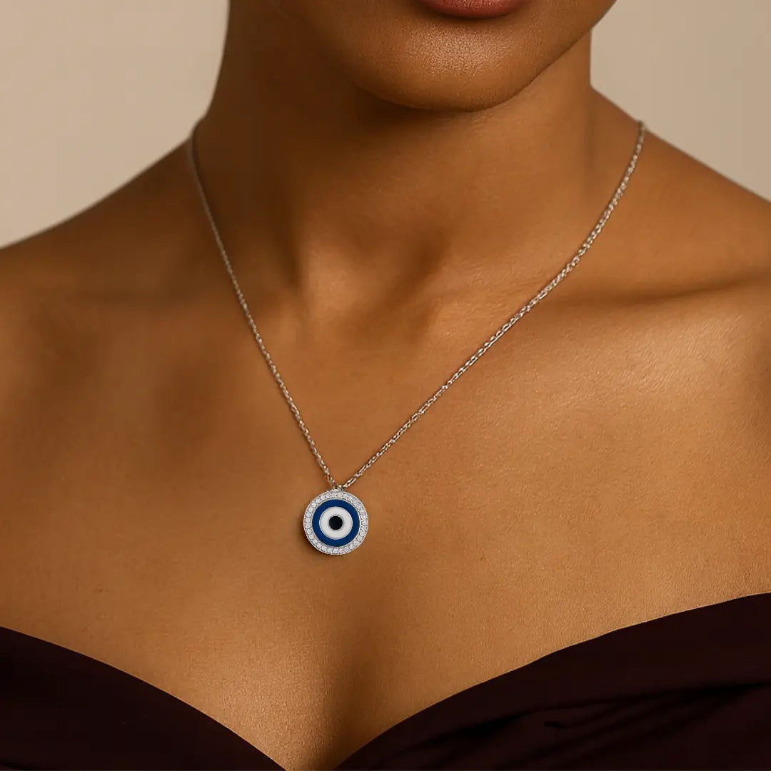 Contemporary Evil Eye Pendant