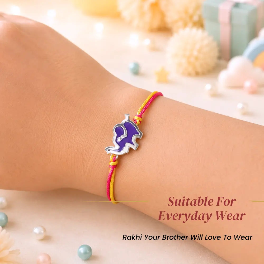 Royal Grace Rakhi – Handcrafted Elephant Motif in Pure 92.5 Silver