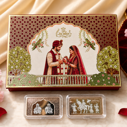 Two Elephant & Baraat Silver Coin Gift Box Set of 2 | 10g Each