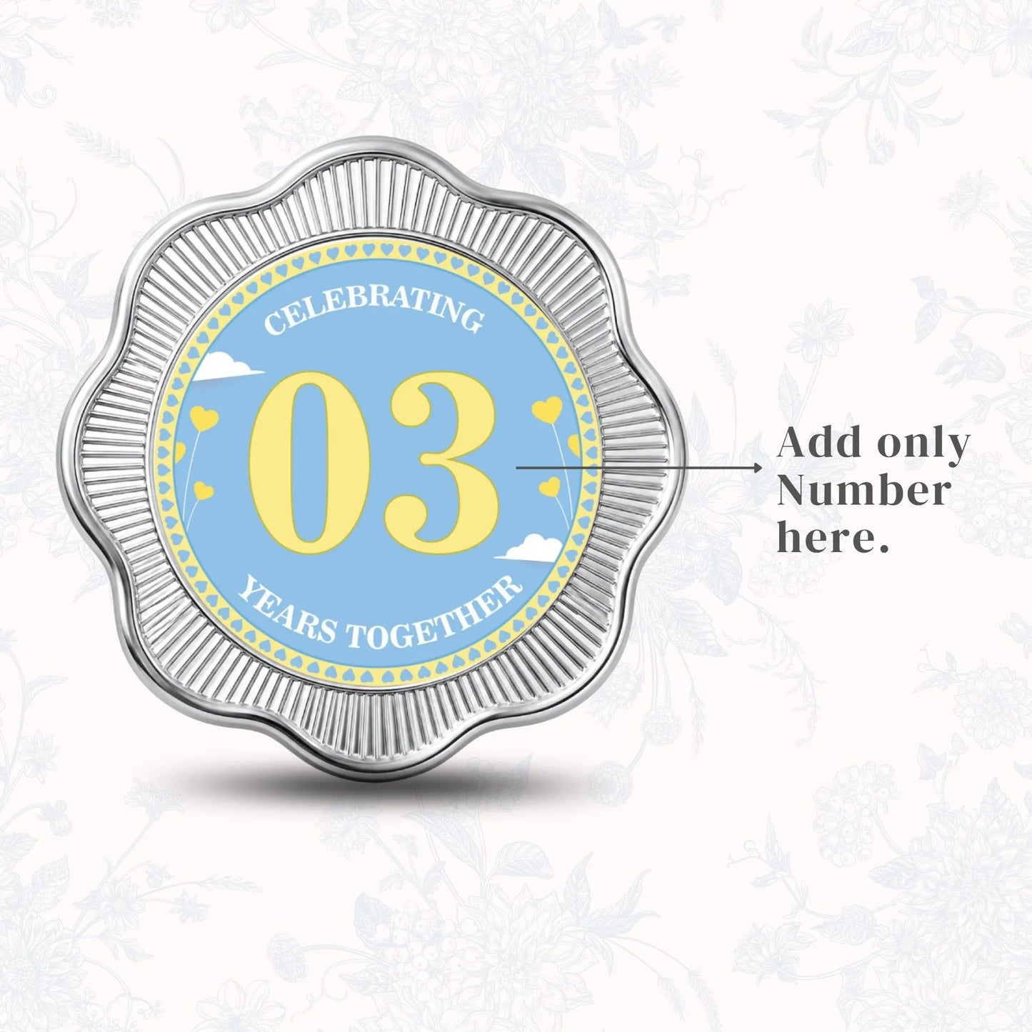 Chotteylal & Sons Customised Anniversary Silver Coin