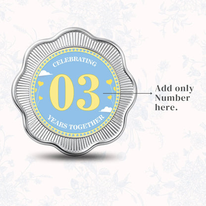 Chotteylal & Sons Customised Anniversary Silver Coin