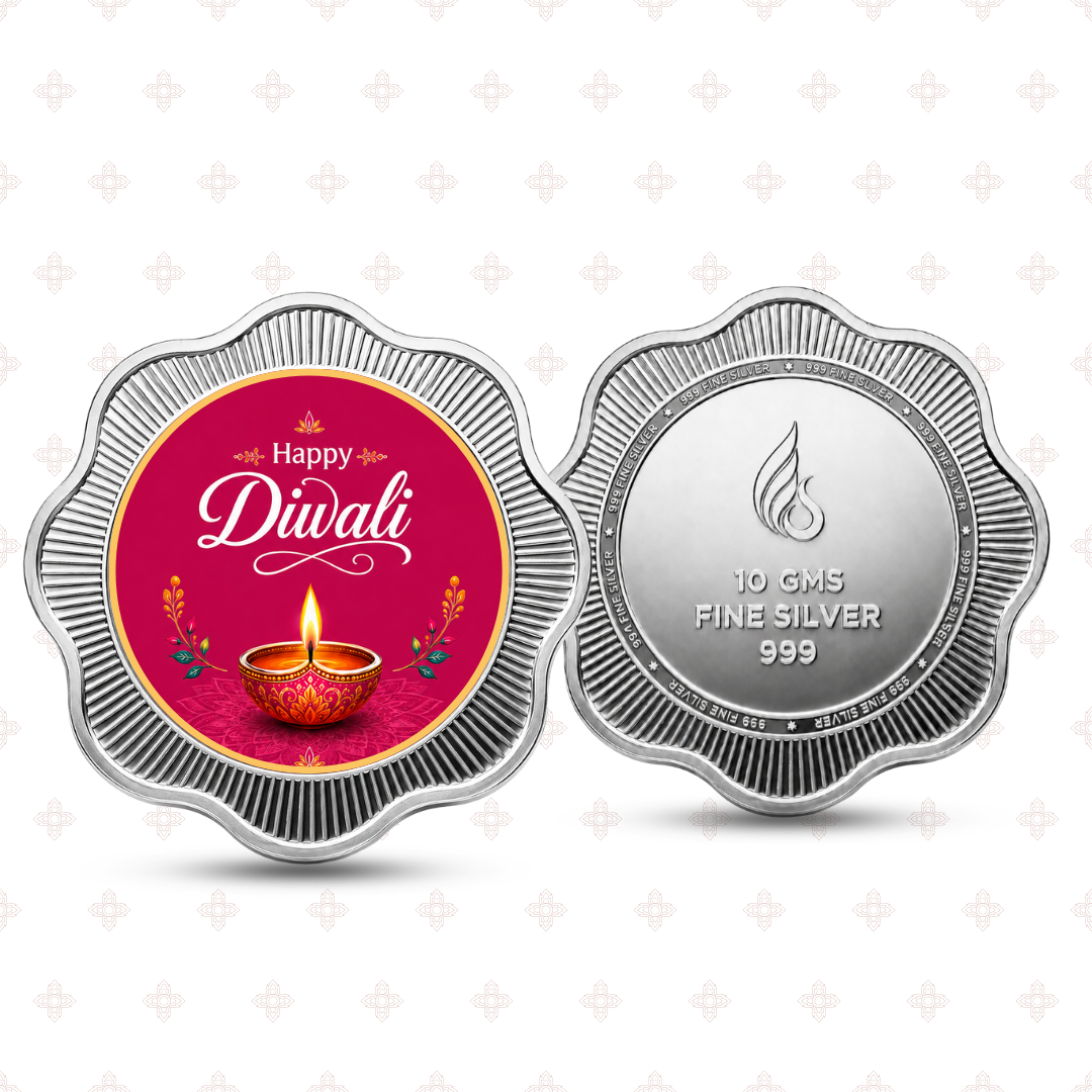 10g Happy Diwali 999 Pure Silver Coin | Premium Festive Gift