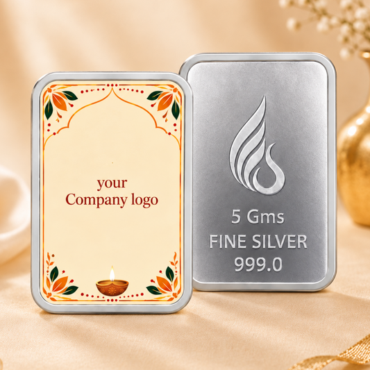 Festival Of Lights — 5g Silver Bar, Add Your Company Logo