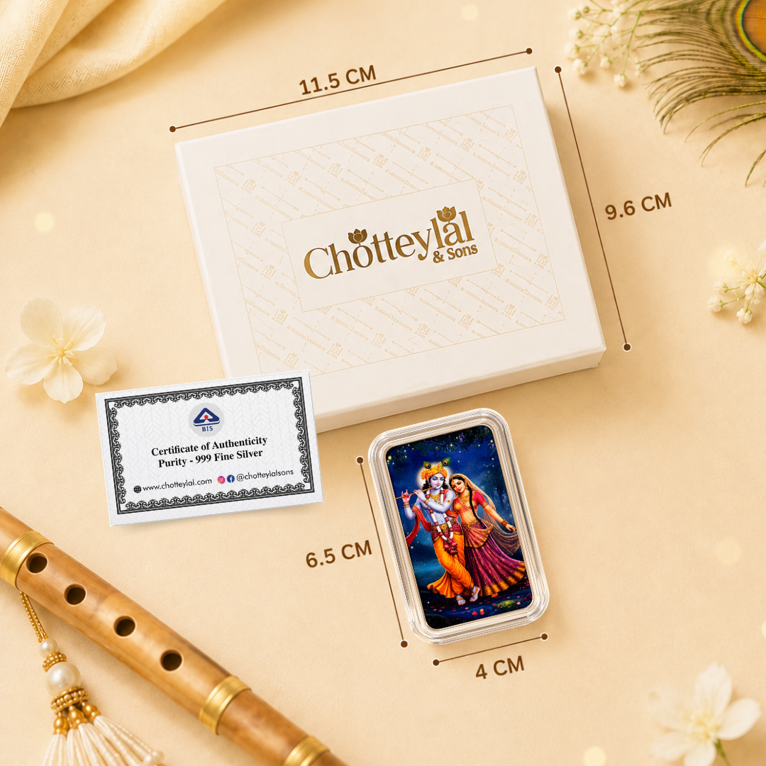 Shri Radha Krishna Ji, UV Printed, Bar Shape, Single (20 g)